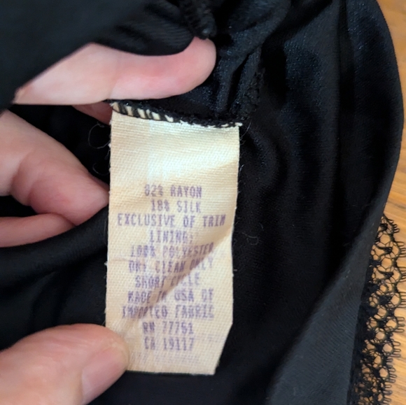 Vintage Betsey Johnson Floral Velvet Silk Burnout Dress 90s/2000s - Picture 5 of 6